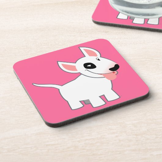 かわいいアニメのブルテリアコースターセット コースター (左側)