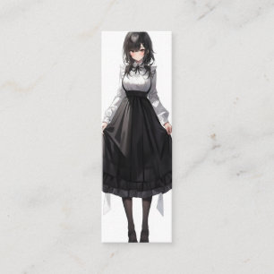 かわいいアニメのメイド スキニー名刺