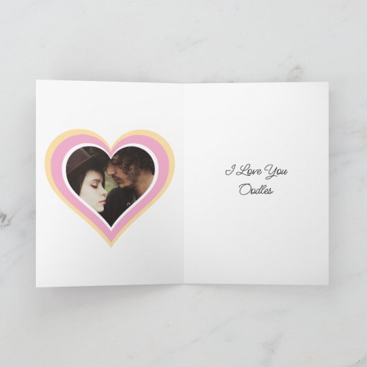 かわいいアニメのラーメンぬるぷんバレンタインデーの写真 シーズンカード (内部)