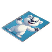 かわいいアニメの北極クマのキャラクター ノートブック (左側)