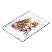 かわいいアニメの女の子が木を飾る ノートブック (左側)