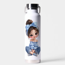 かわいいアニメの女の子の水筒
