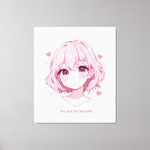 かわいいアニメの女の子バレンタインスウェットシャツ
