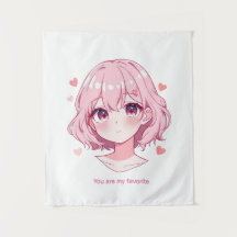 かわいいアニメの女の子バレンタインスウェットシャツ