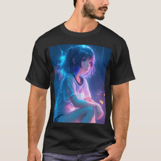 かわいいアニメの女の子 ギフト Tシャツ