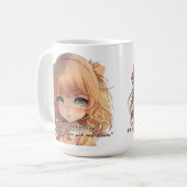 かわいいアニメの女の子 コーヒーマグカップ (正面左)
