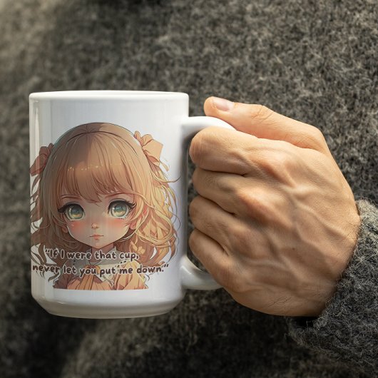 かわいいアニメの女の子 コーヒーマグカップ
