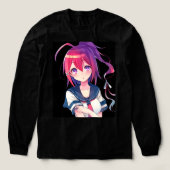 かわいいアニメの女の子 🤩 トライブレンドTシャツ (デザイン正面)