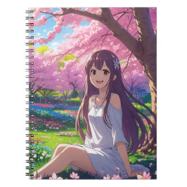 かわいいアニメの女の子 ノートブック