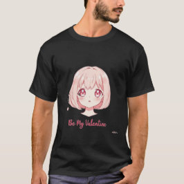 かわいいアニメの女の子 - バレンタインTシャツになって Tシャツ