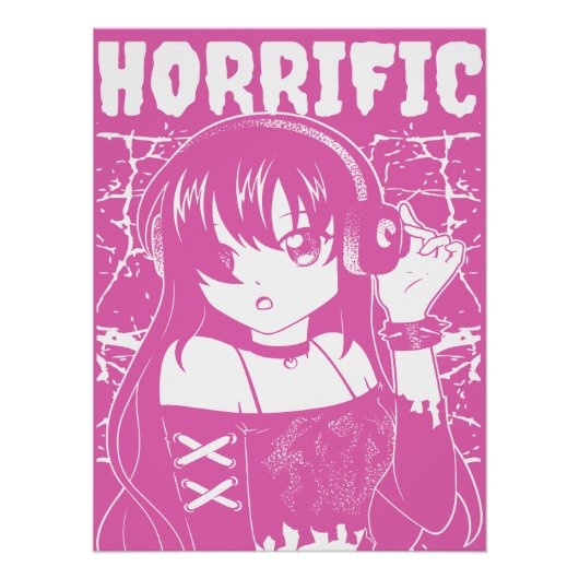 かわいいアニメの女の子 ポスター (正面)