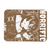 かわいいアニメの女の子 マグネット (横)
