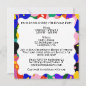 かわいいアニメの女の子(緑豊かな生き物) 招待状 (裏面)