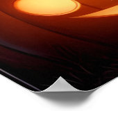 かわいいアニメの女幽霊のよく出るの子、家とカボチャ ポスター (角)