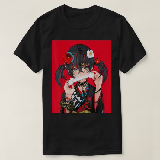 かわいいアニメの女日本の子の美的な衣装ギフトA Tシャツ (デザイン正面)