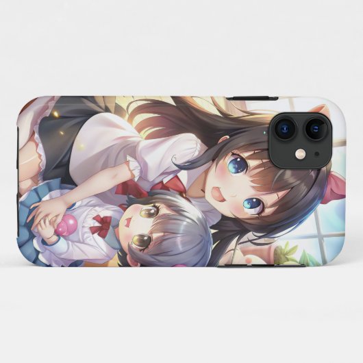 かわいいアニメの姉妹 Case-Mate iPhoneケース (裏面(横))