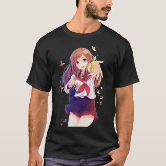 かわいいアニメの少女 Tシャツ