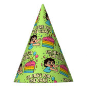 かわいいアニメアイお誕生日ケーキ恋人 パーティーハット (正面)