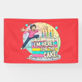 かわいいアニメアイお誕生日ケーキ恋人 横断幕