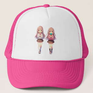 かわいいアニメアイスクリームの女の子 キャップ