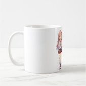 かわいいアニメアイスクリームの女の子 コーヒーマグカップ (左)