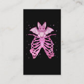 かわいいアニメアニマルパステルゴシックこうもり 名刺 (正面)