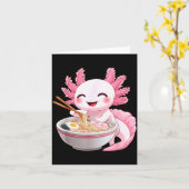 かわいいアニメアホロトルラーメン カード (黄色い花)