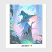 かわいいアニメウィッチガールファンタジー シール (シート)