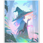 かわいいアニメウィッチガールファンタジー シール (正面)