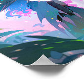 かわいいアニメウィッチガールファンタジー ポスター (角)