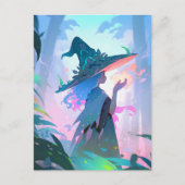 かわいいアニメウィッチガールファンタジー ポストカード (正面)