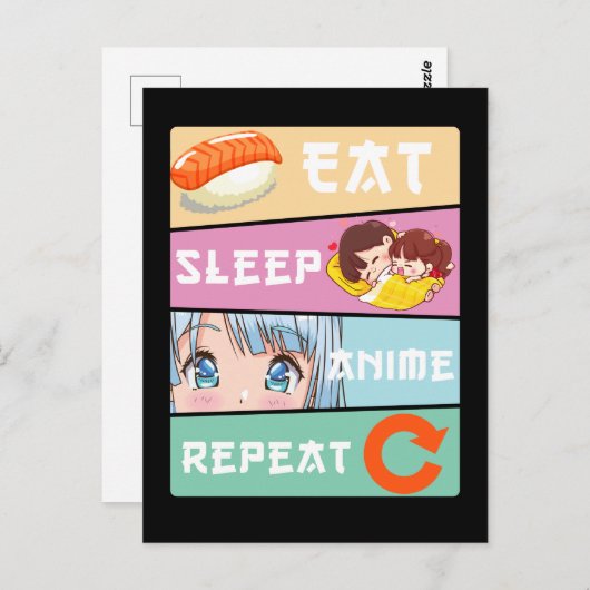 かわいいアニメウオッチングガールジャパン漫画マンガアニメ ポストカード (正面/裏面)