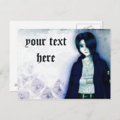 かわいいアニメエモボーイのはがき ポストカード (正面/裏面)