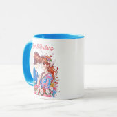 かわいいアニメカップルかわいいパーソナライズされた子 マグカップ (正面左)