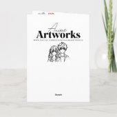 かわいいアニメカップル バレンタインデー シーズンカード (裏面)