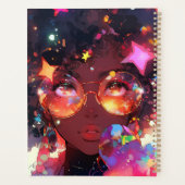 かわいいアニメガールアフリカンアメリカン・アート プランナー手帳 (裏面)