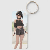 かわいいアニメガールアーバンスタイル キーホルダー (裏面)