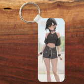 かわいいアニメガールアーバンスタイル キーホルダー (正面)