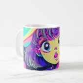 かわいいアニメガールコーヒーマグ コーヒーマグカップ (正面左)