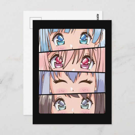 かわいいアニメガールジャパン漫画マンガアニメ ポストカード (正面/裏面)