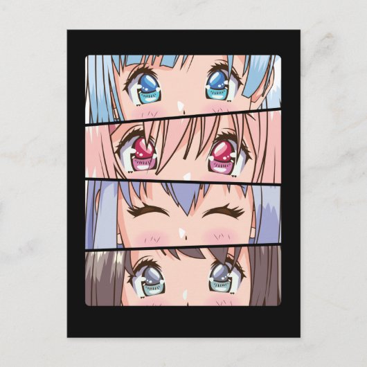 かわいいアニメガールジャパン漫画マンガアニメ ポストカード (正面)