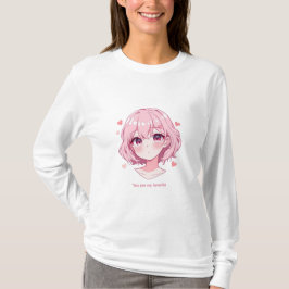 かわいいアニメガールバレンタインスウェットシャツ Tシャツ