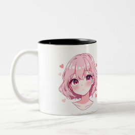 かわいいアニメガールバレンタインパーカー ツートーンマグカップ