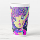 かわいいアニメガールラテマグ カフェラテマグ (正面)