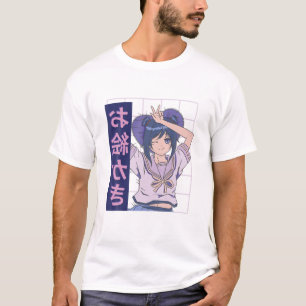 かわいいアニメガールロフィエステティックレトロ90Sジャパネス Tシャツ