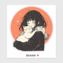 かわいいアニメガール白猫