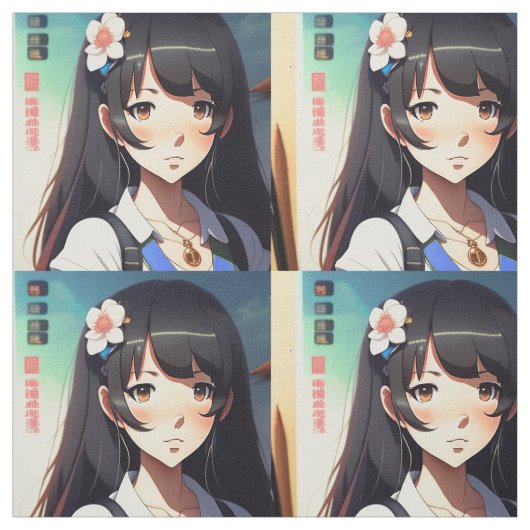 かわいいアニメガール ファブリック (見本)