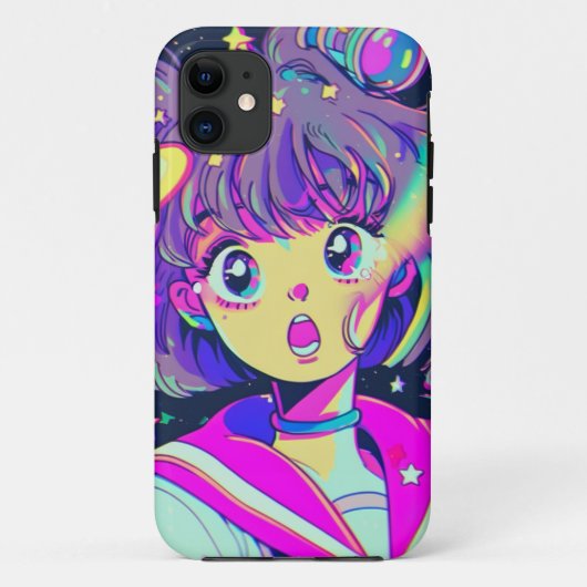 かわいいアニメガールiPhone 11ケース Case-Mate iPhoneケース (裏面)