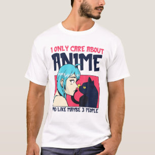 かわいいアニメキャットガールマンガオタク恋人ねこ Tシャツ