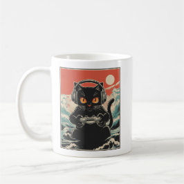 かわいいアニメゲーマー 可愛い猫 日本ゲームギフトB コーヒーマグカップ